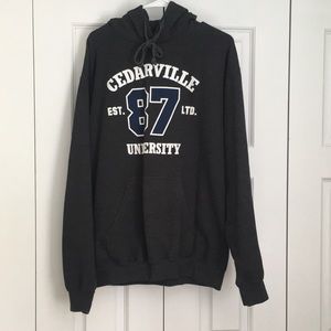 University sweatshirt